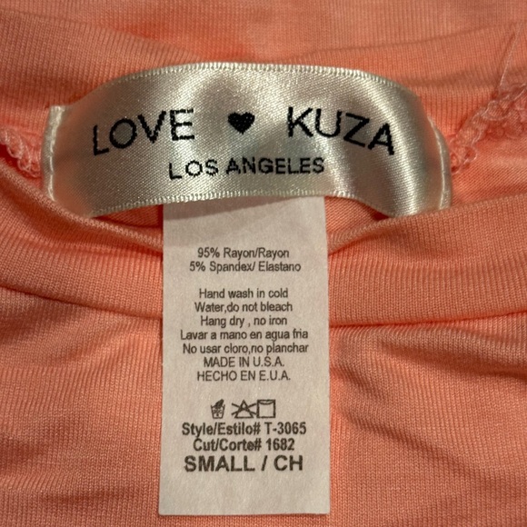 Love Kuza Pink and Red Heart Long Sleeve Top NWOT LAST CHANCE! - Picture 9 of 9